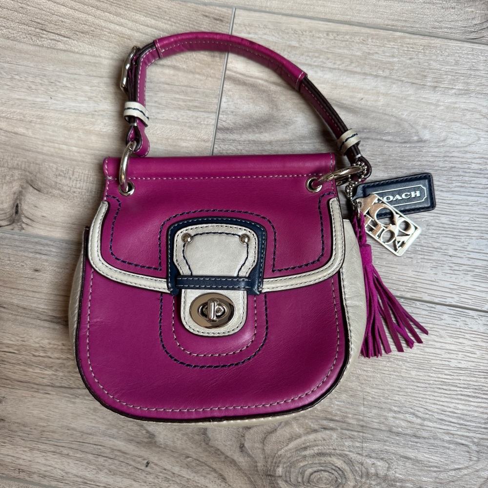 Coach Mini Willis 70th Anniversary Legacy Colorblock in Berry Slate 21741 2012